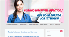 Desktop Screenshot of interviewquestionsfornurses.com